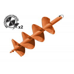 Шнек 300мм для грунта Carver GDB-300, d-20мм.D=300мм L=80см двухзаходный
