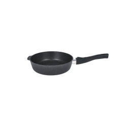Сковорода 180мм Kukmara Granit (black) глубокая со сьемной ручкой АПсггч182а