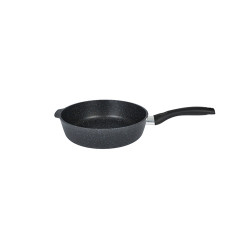 Сковорода 220мм Kukmara Granit (black) глубокая с ручкой сггч220а