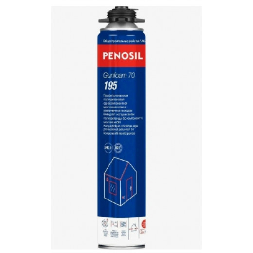 Пена монтажная "PENOSIL Premium Gunfoam 195" профф 70литров 850мл