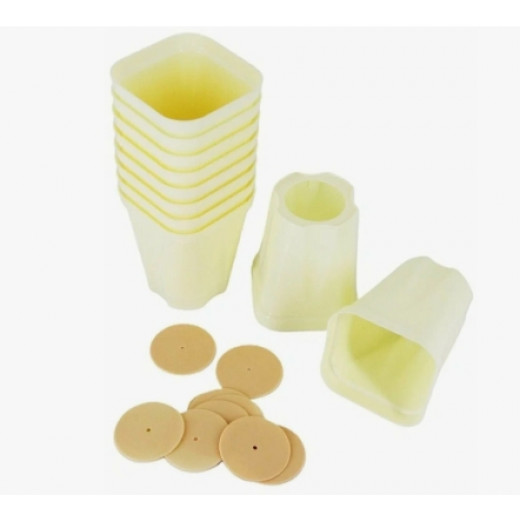 Горшок для рассады литой 0,25л сьемное донышко набор 10шт